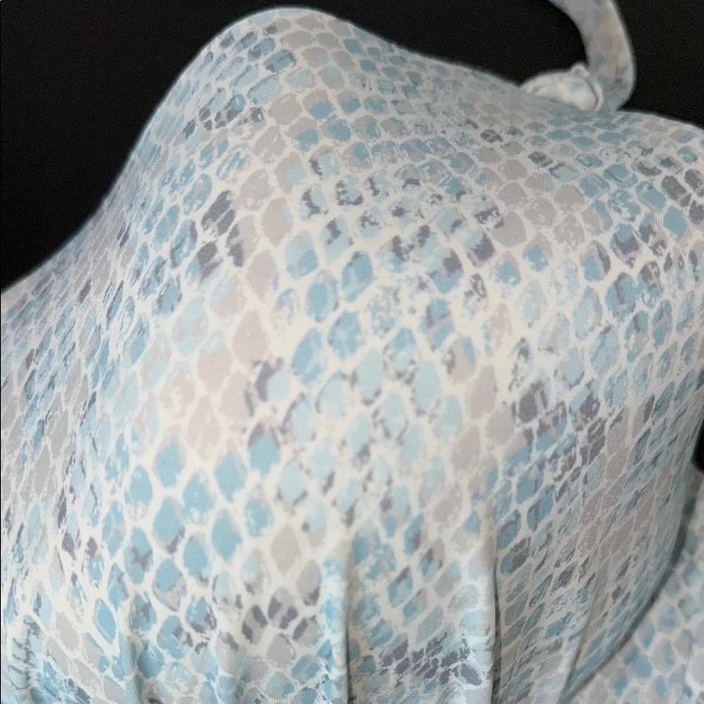 Target Blue and White Bikini Top -38DD